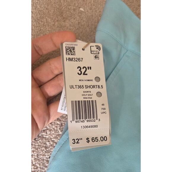 NWT Adidas Men's Ultimate365 Golf Shorts Color Bliss Blue Size 32 Inseam 8.5" - Picture 5 of 5